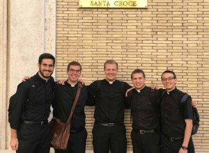 This image is from my first day of theology with my classmates from the Pontifical North American College. I am in the centre