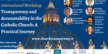 Workshop: Transparency and Accountability in the Catholic Church - A Practical Journey. June 17-21, 2024
